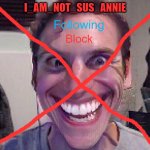 I_Am_Not_Sus_Annie Announcement Template meme