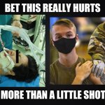 Needle vs Tube Crammed Down Your Throat | BET THIS REALLY HURTS MORE THAN A LITTLE SHOT | image tagged in black blank rectangle c,covid,vaccine,health,you choose,life vs death | made w/ Imgflip meme maker
