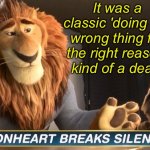 Lionheart breaks silence