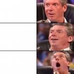 Emocionado Vince McMahon ww3 3 paneles meme