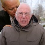 Joe Biden sniffing Bernie Sanders