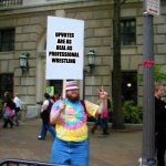 Protester | UPVOTES ARE AS REAL AS PROFESSIONAL WRESTLING | image tagged in protester | made w/ Imgflip meme maker