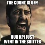 The Count is Off | THE COUNT IS OFF! OUR KPI JUST WENT IN THE SHITTER | image tagged in confused screaming,warehouse,work,counting | made w/ Imgflip meme maker