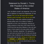 Trump Statement from April