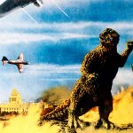 Godzilla snatches plane