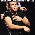 Harry Styles | WHEN SOMEONE SAYS THEY DONT LIKE HARRY STYLES | image tagged in harry styles | made w/ Imgflip meme maker