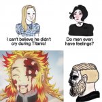 I even regret I put in the fun stream | image tagged in i cant believe he didnt cry during titanic,anime,manga,demon slayer | made w/ Imgflip meme maker
