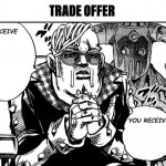 Trade Offer JoJolion version meme