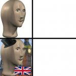 British meme man template