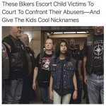 Bikers escort abuse victims