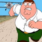 Peter Griffin Running Away From Plane meme