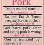 Pork is a sin meme