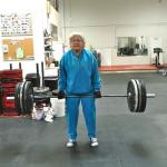 granny weightlifter meme