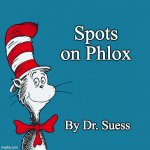 Dr. Suess | Spots on Phlox; By Dr. Suess | image tagged in dr suess | made w/ Imgflip meme maker
