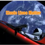 just chilling in outer space | Slavic Lives Matter | image tagged in just chilling in outer space | made w/ Imgflip meme maker