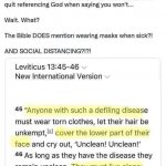 Social distancing in Bible