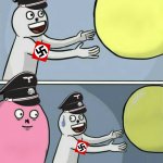 Nazi Running Away Balloon