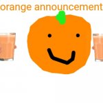 orange announcement 2.0 template