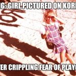Fear of playgrounds | BREAKING: GIRL PICTURED ON KORN ALBUM; SUING OVER CRIPPLING FEAR OF PLAYGROUNDS | image tagged in korn album cover | made w/ Imgflip meme maker