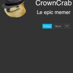 CrownCrab announcement template template