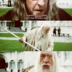flee for your lives with gandalf template