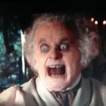 Cursed Bilbo | O H  B O Y; L   U   N  C  H | image tagged in cursed bilbo | made w/ Imgflip meme maker