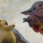 Pikachu meets beby yoda