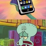 Squidward Phone Meme