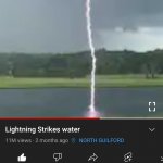 Lightning strikes water