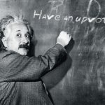 Have an upvote Albert Einstein meme