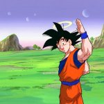 Goku saying goodbye