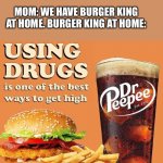 Kurger Bing ROFLMAO | ME: CAN WE HAVE BURGER KING? MOM: WE HAVE BURGER KING AT HOME. BURGER KING AT HOME: | image tagged in kurger bing roflmao | made w/ Imgflip meme maker