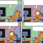 Garfield watching tv