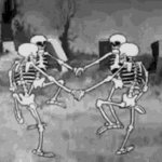 Spooky skeleton dance meme