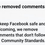 Facebook - We removed comments