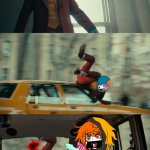 Joker Gets Hit By a Car | image tagged in joker gets hit by a car | made w/ Imgflip meme maker