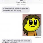 OK I’ll make an exception because she looks very polite | SHE | image tagged in no pets | made w/ Imgflip meme maker