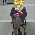 all might in a chair