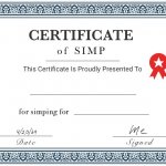Certificate of Simp template