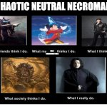 My dnd e5 wizard | MY CHAOTIC NEUTRAL NECROMANCER; HAG 
GRANDMOTHER; #D&DMEME | image tagged in what people think i do blank | made w/ Imgflip meme maker