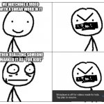 YouTube COPPA moment | ME WATCHING A VIDEO WITH A SWEAR WORD IN IT; THEN REALIZING SOMEONE MARKED IT AS “FOR KIDS” | image tagged in four panel rage comic,youtube,coppa,made for kids | made w/ Imgflip meme maker