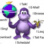Bonzibuddy is evil! | image tagged in bonzibuddy conquers earth | made w/ Imgflip meme maker