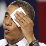 Obama relieved with handkerchief template