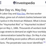 Labor Day vs. May Day