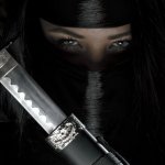 Beautiful Ninja Woman Sword