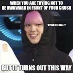 BTS MEMES | WHEN YOU ARE TRYING NOT TO BE AWKWARD IN FRONT OF YOUR CRUSH; *DYING INTERNALLY*; BUT IT TURNS OUT THIS WAY | image tagged in jimin got no jams | made w/ Imgflip meme maker