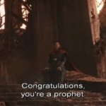 Doctor Strange congratulations you're a prophet