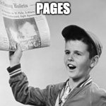 Pages | PAGES | image tagged in paper | made w/ Imgflip meme maker