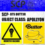 SCP Apollyon Label Template (Foundation Tale's) | BT5 BUTT3R; APOLLYON | image tagged in scp apollyon label template foundation tale's | made w/ Imgflip meme maker
