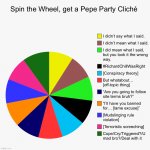 Spin the Wheel get a Pepe Party cliche